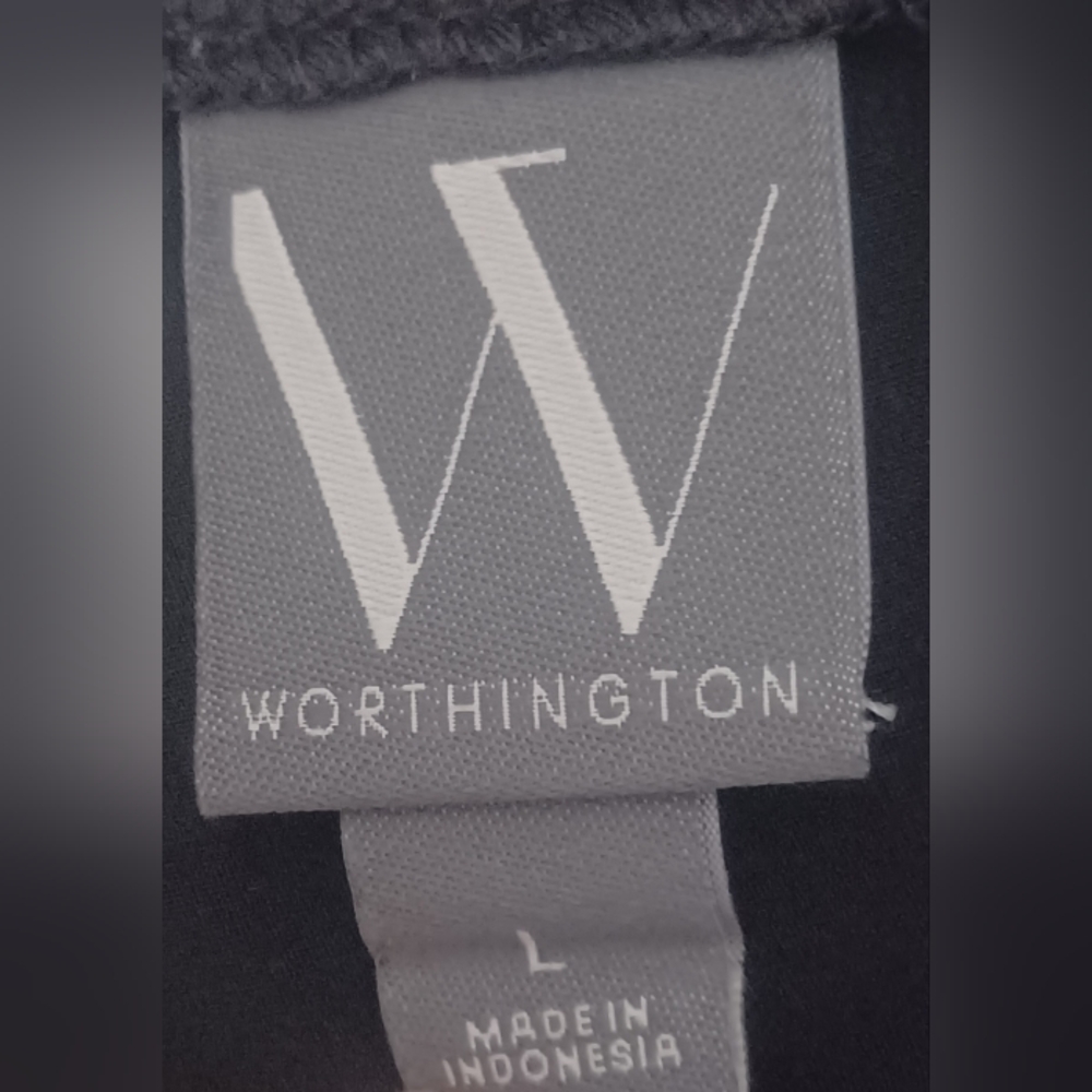 Worthington Women's Long Sleeve Mock Neck Top Black Size L - Picture 4 of 5